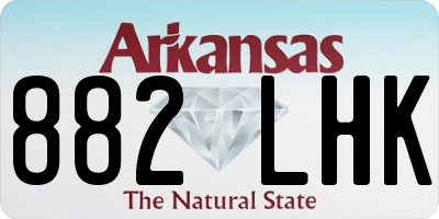 AR license plate 882LHK