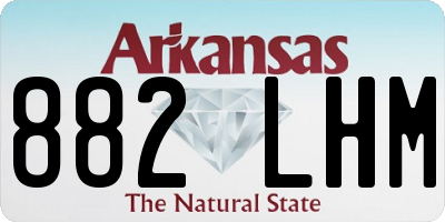 AR license plate 882LHM