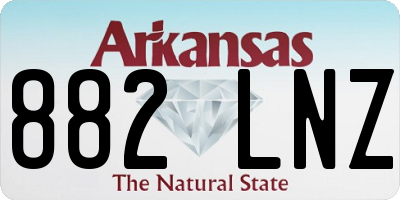 AR license plate 882LNZ
