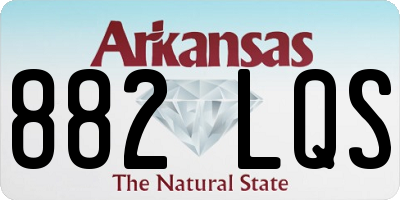 AR license plate 882LQS
