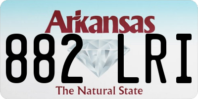 AR license plate 882LRI