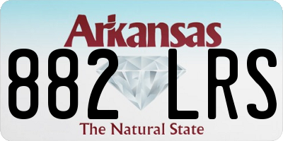 AR license plate 882LRS