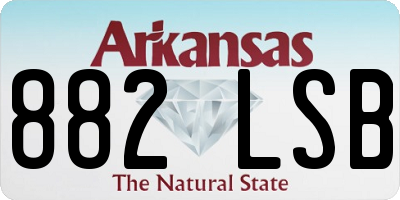 AR license plate 882LSB