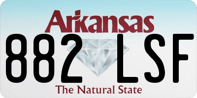 AR license plate 882LSF