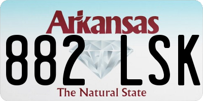AR license plate 882LSK