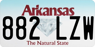 AR license plate 882LZW