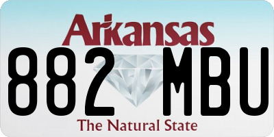 AR license plate 882MBU
