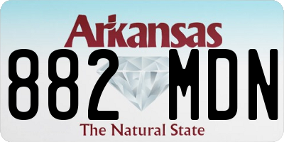 AR license plate 882MDN