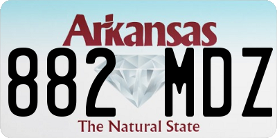 AR license plate 882MDZ