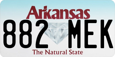 AR license plate 882MEK