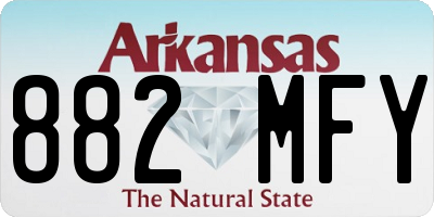 AR license plate 882MFY