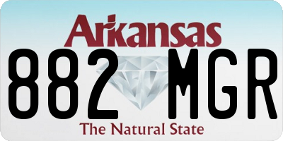 AR license plate 882MGR