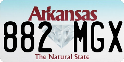 AR license plate 882MGX