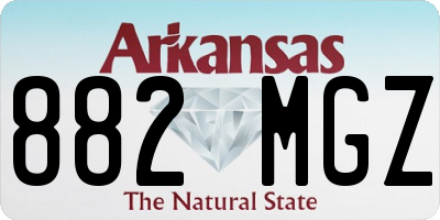 AR license plate 882MGZ
