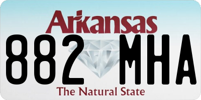 AR license plate 882MHA