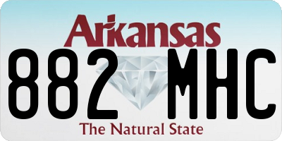 AR license plate 882MHC