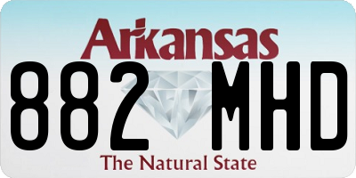 AR license plate 882MHD