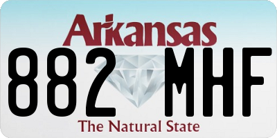 AR license plate 882MHF