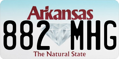 AR license plate 882MHG