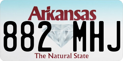 AR license plate 882MHJ