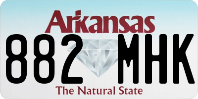 AR license plate 882MHK