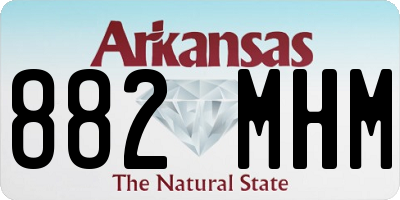 AR license plate 882MHM