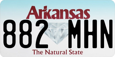 AR license plate 882MHN