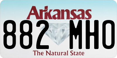 AR license plate 882MHO
