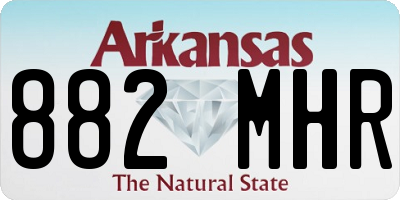 AR license plate 882MHR