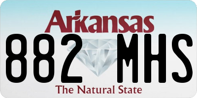 AR license plate 882MHS
