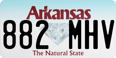 AR license plate 882MHV