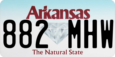 AR license plate 882MHW