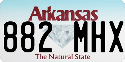 AR license plate 882MHX
