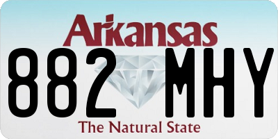 AR license plate 882MHY