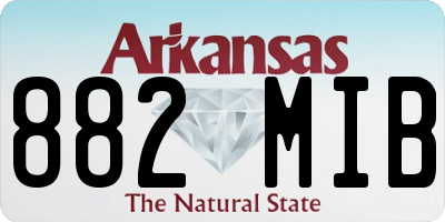 AR license plate 882MIB