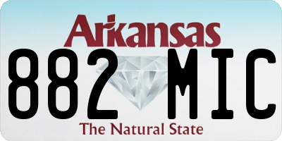 AR license plate 882MIC