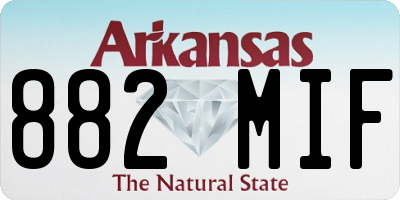 AR license plate 882MIF