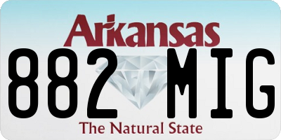 AR license plate 882MIG