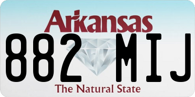 AR license plate 882MIJ