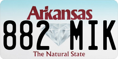 AR license plate 882MIK