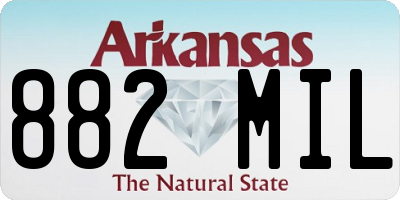 AR license plate 882MIL