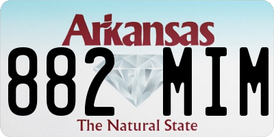 AR license plate 882MIM