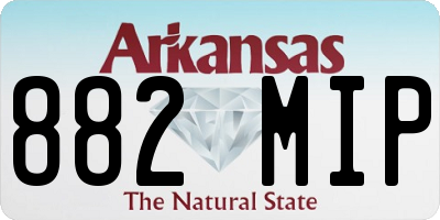 AR license plate 882MIP