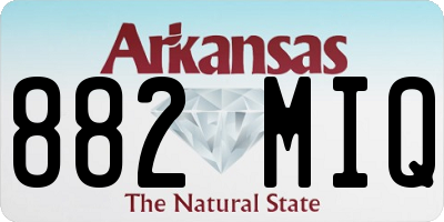 AR license plate 882MIQ