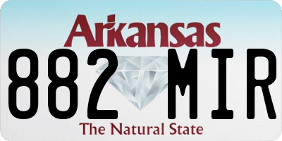 AR license plate 882MIR
