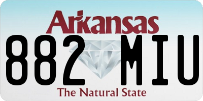 AR license plate 882MIU