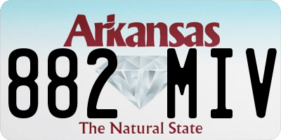 AR license plate 882MIV
