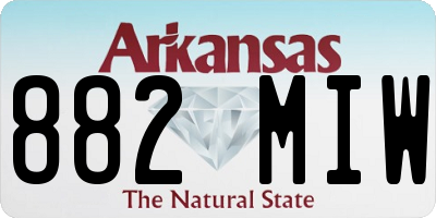 AR license plate 882MIW