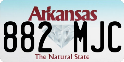AR license plate 882MJC