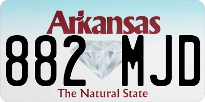 AR license plate 882MJD